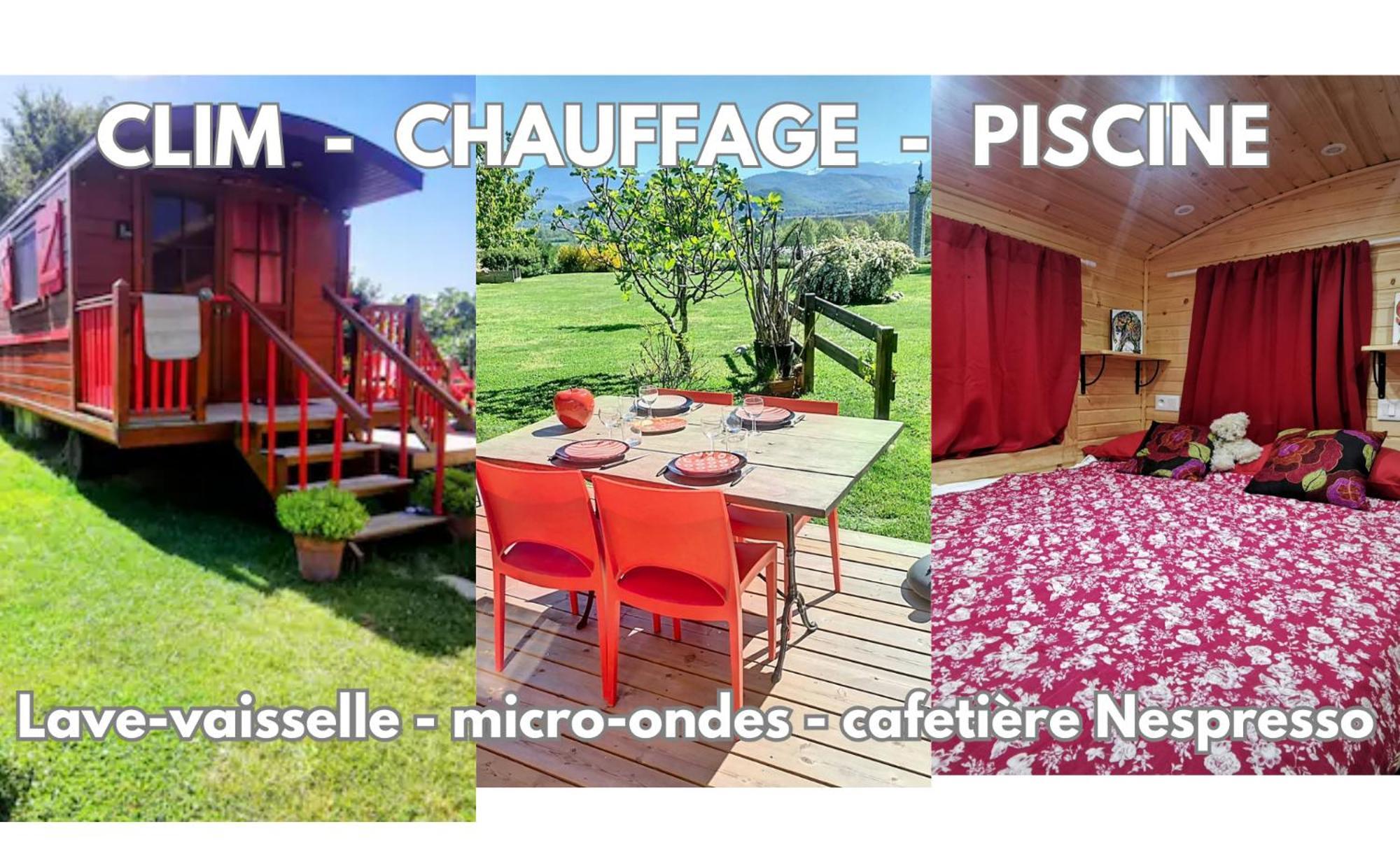 Гостьовий будинок La Roulotte Du Cagire - 4 Pers - Pyrenees Villeneuve-de-Riviere Екстер'єр фото